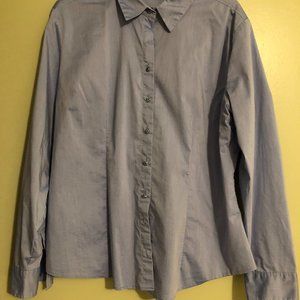 New York & Company Chambray Button Down Blouse